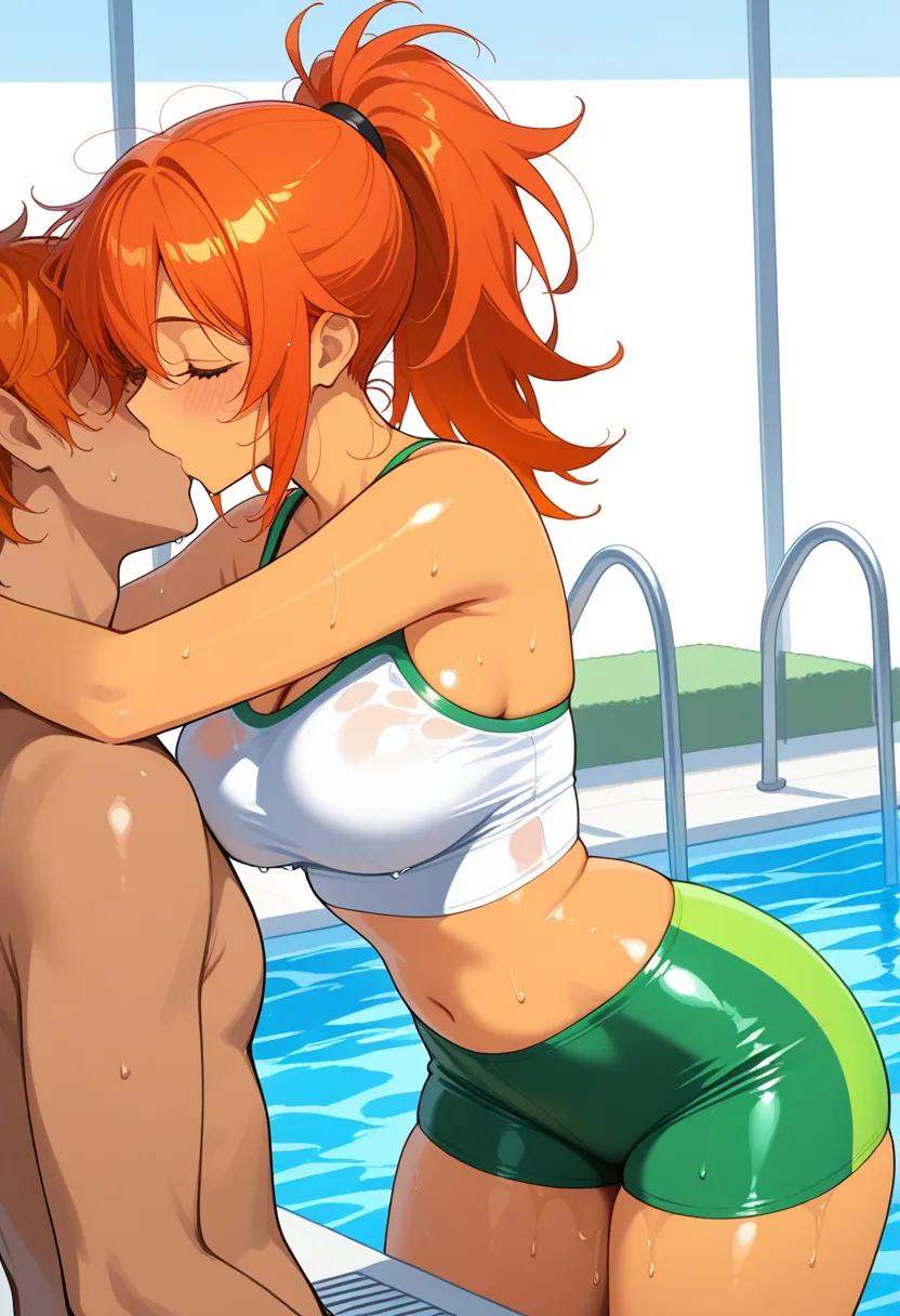 Story 3: Pool Fun — panel 5 — lifting out of pool