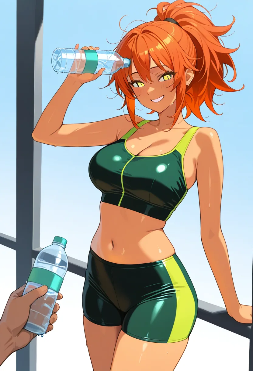 Story 4: Warming Up On Treadmill — panel 3 — Nova approaching him with water
