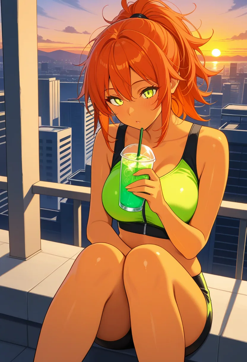 Story 7: Couple Sharing Drink On Rooftop