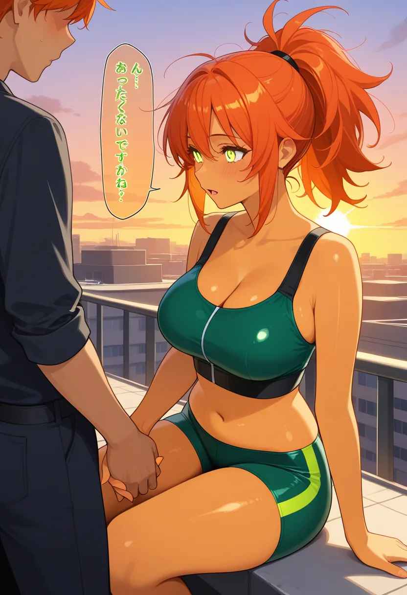 Story 7: Couple Sharing Drink On Rooftop — panel 2 — couple talking close together