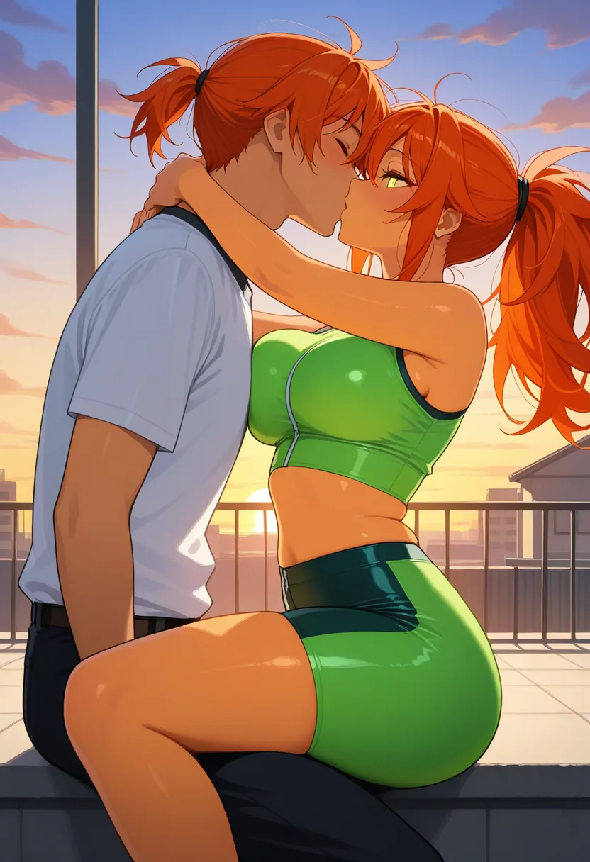 Story 14: Enjoying The View — panel 3 — first kiss
