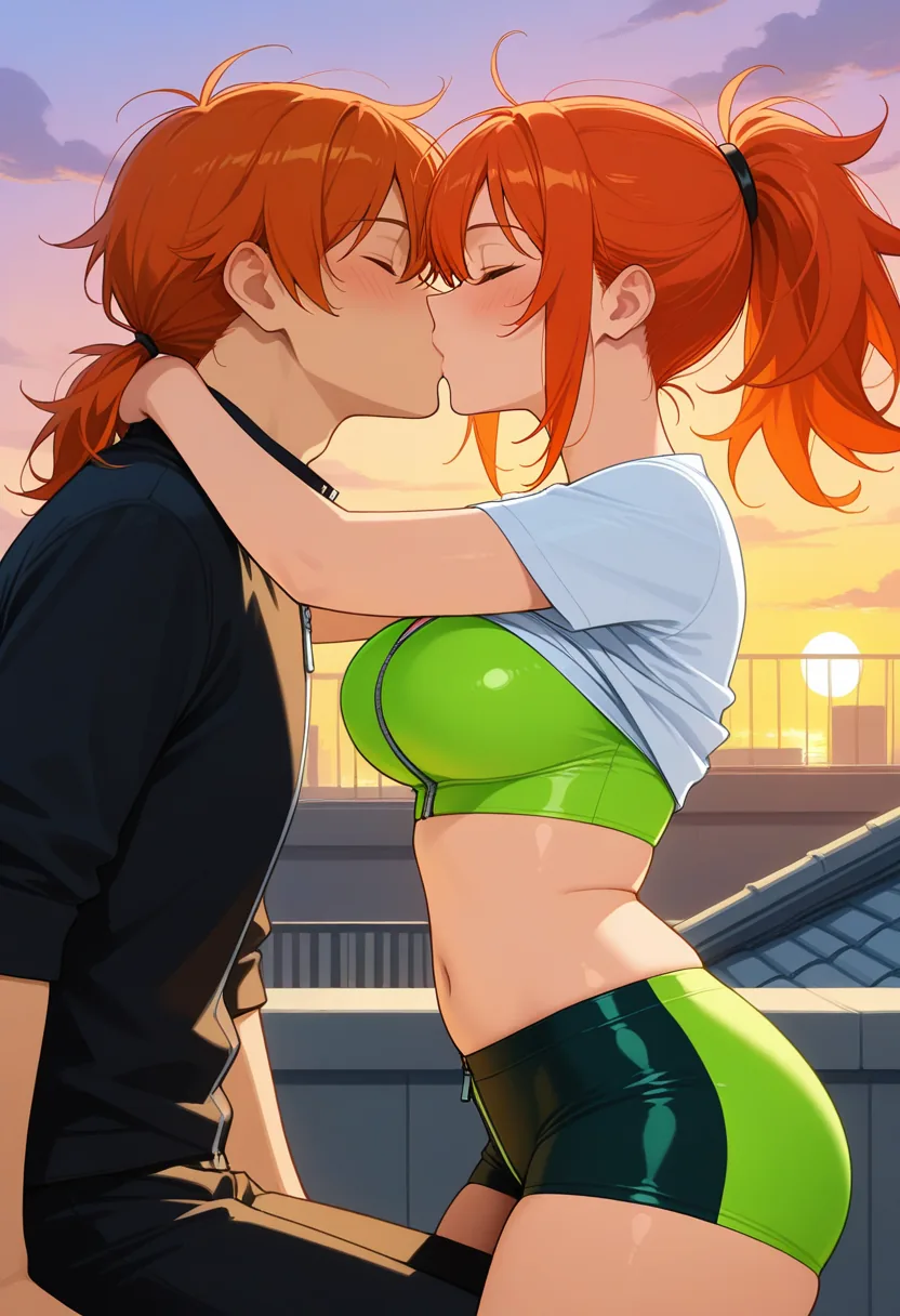 Story 19: Intense Gym Session — panel 7 — undressing begins