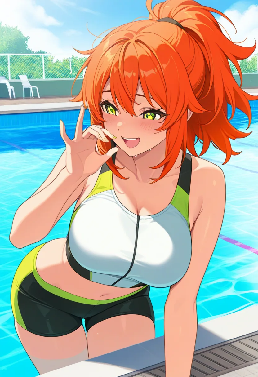 Story 21: Splashing In The Pool — panel 3 — flirting by the pool
