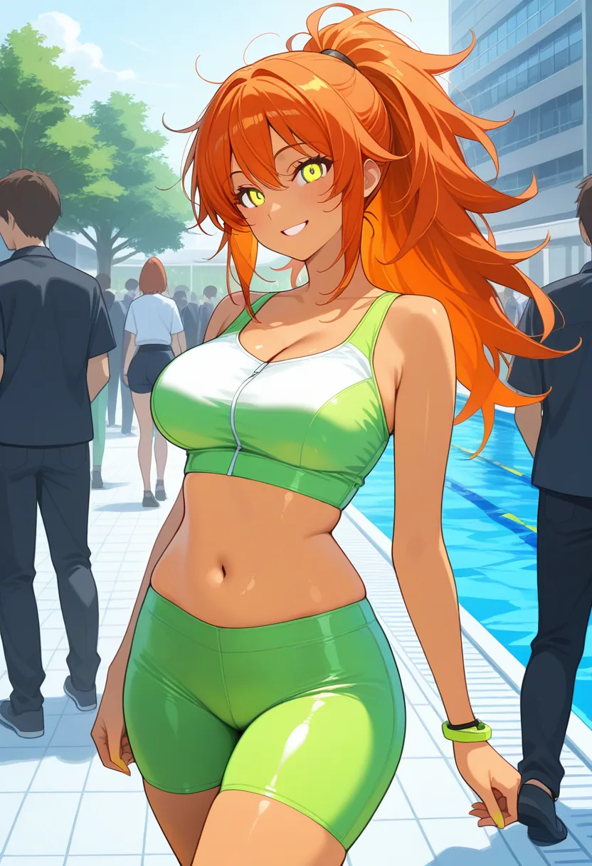 Story 21: Splashing In The Pool — panel 4 — moving to a quieter spot