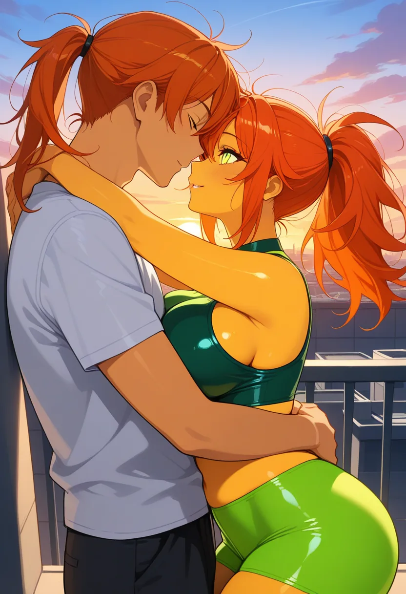 Story 23: Watching Sunset — panel 3 — sharing a moment