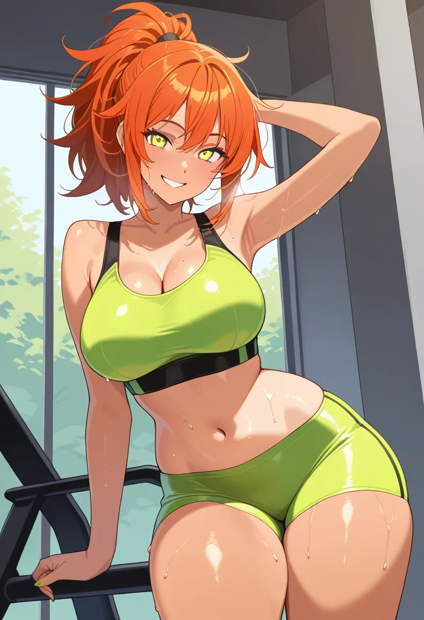 Story 25: Gym Warmup — panel 3 — Post Workout Pump