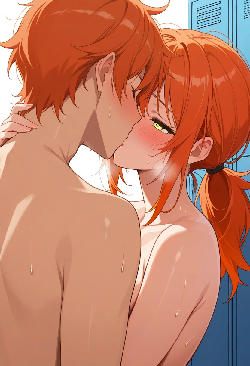 Story 25: Gym Warmup — panel 6 — Kiss Initiation