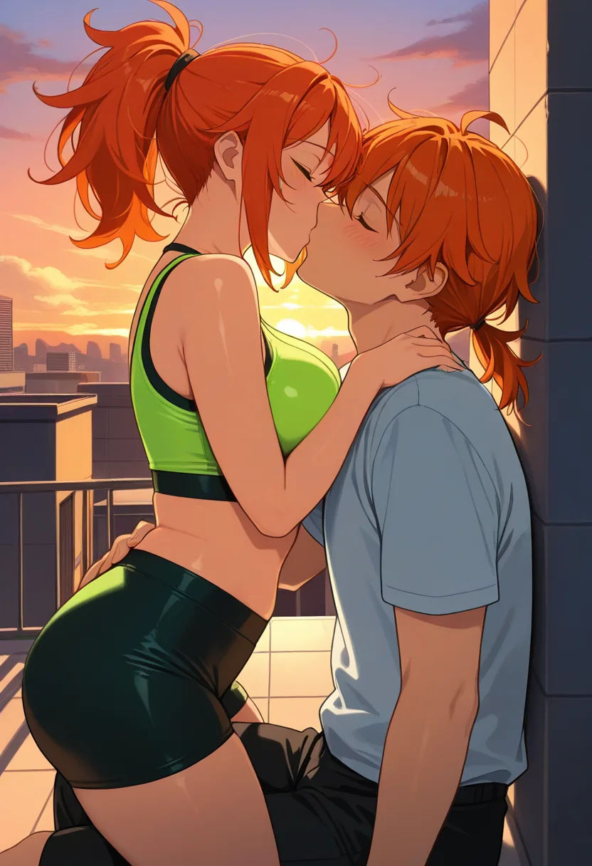 Story 26: Sunset View — panel 3 — Romantic Embrace