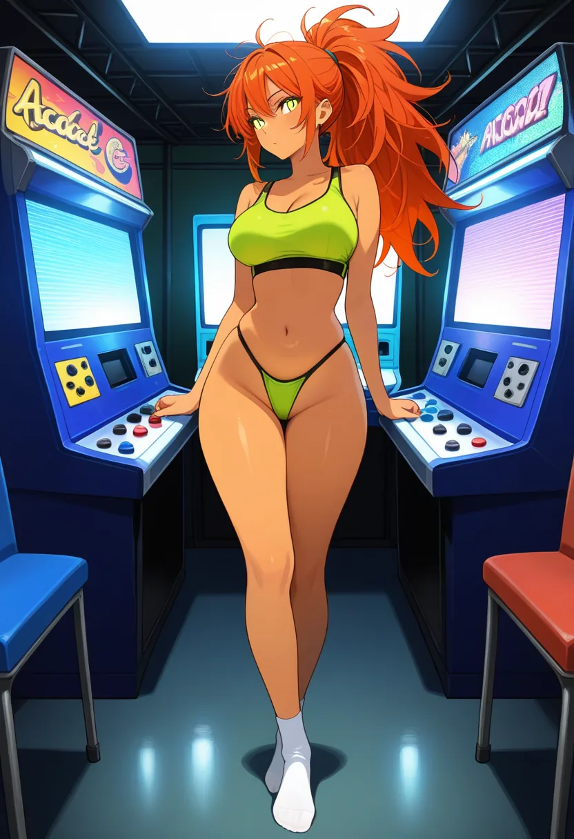 Story 35: Arcade Entrance — panel 4 — lingerie reveal