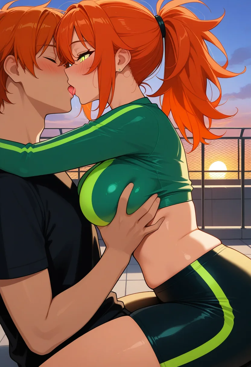 Story 38: Suggestive View — panel 2 — flirty embrace