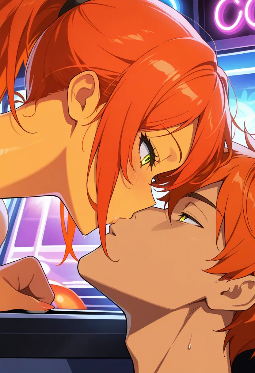 Story 48: Arcade Victory — panel 3 — intense kiss