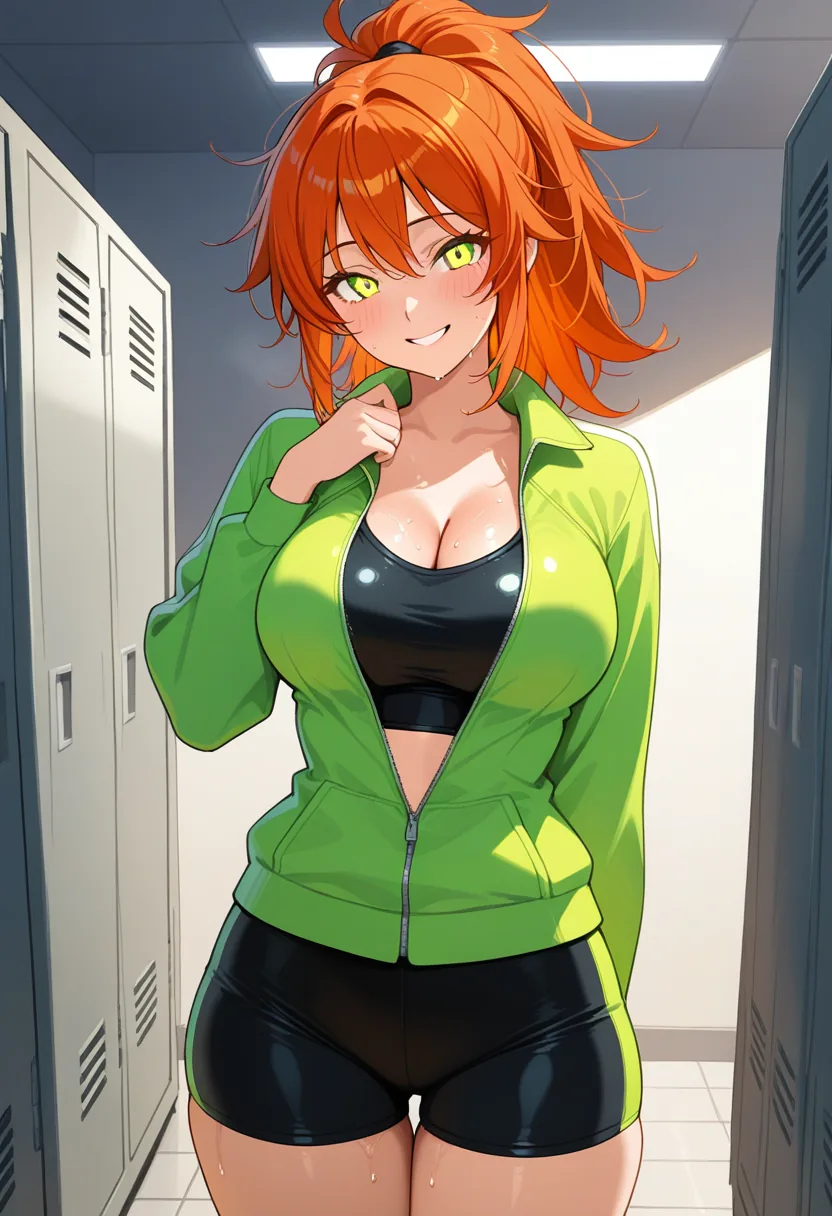 Story 51: Gym Post Workout Tension — panel 2 — locker room hesitation