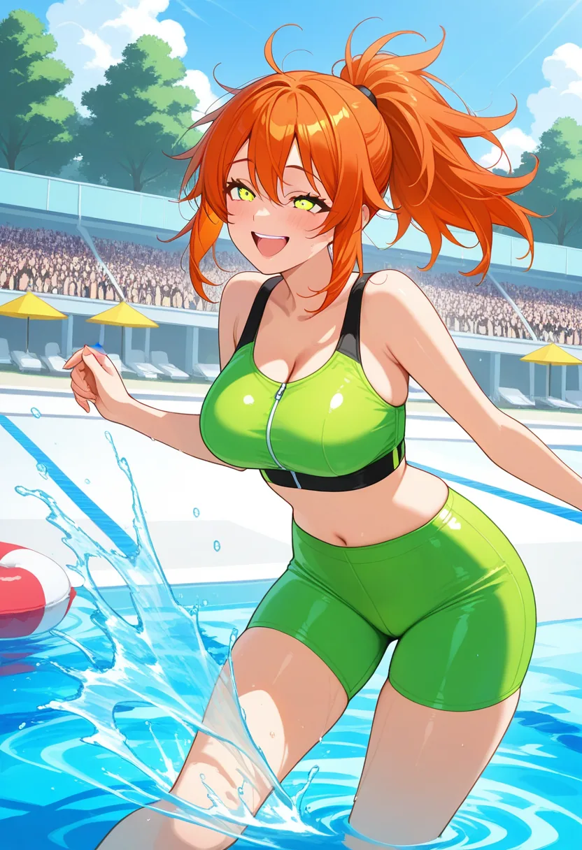Story 53: Pool Party Fun — panel 1 — pool party fun