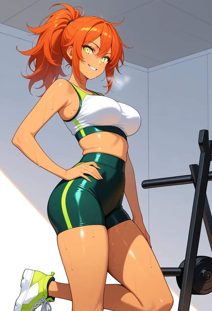 Story 54: Post Workout Glow — panel 1 — post workout glow