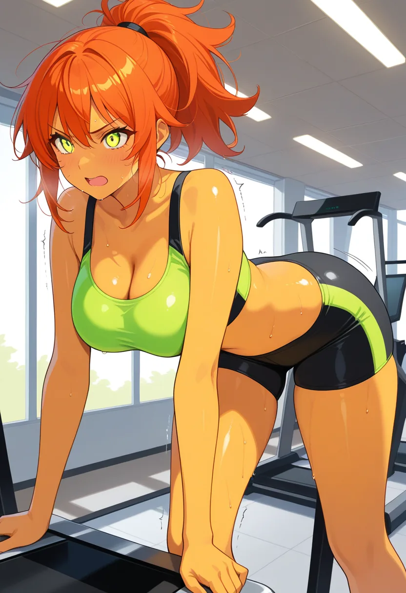 Story 60: Warmup Stretch — panel 2 — workout struggle