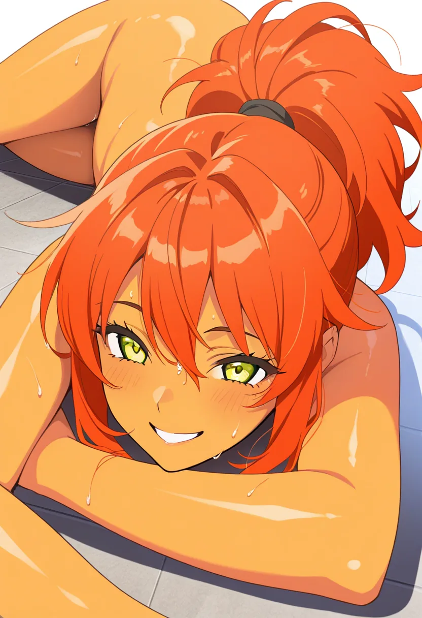 Story 75: Post Workout Stretch Clothed — panel 7 — aftermath sweaty sex aftermath