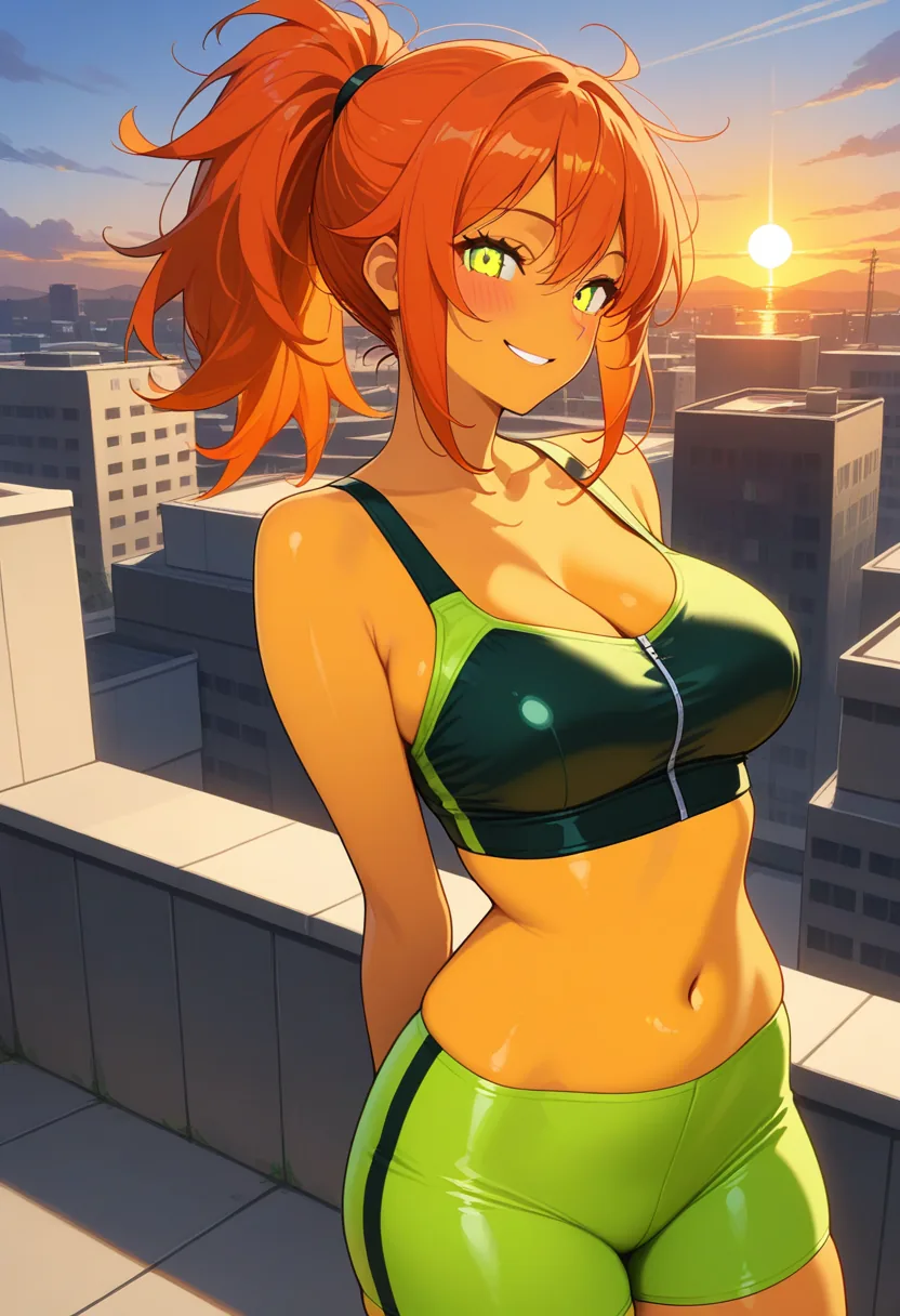 Story 76: Enjoying Sunset Clothed — panel 2 — romantic glance suggestive