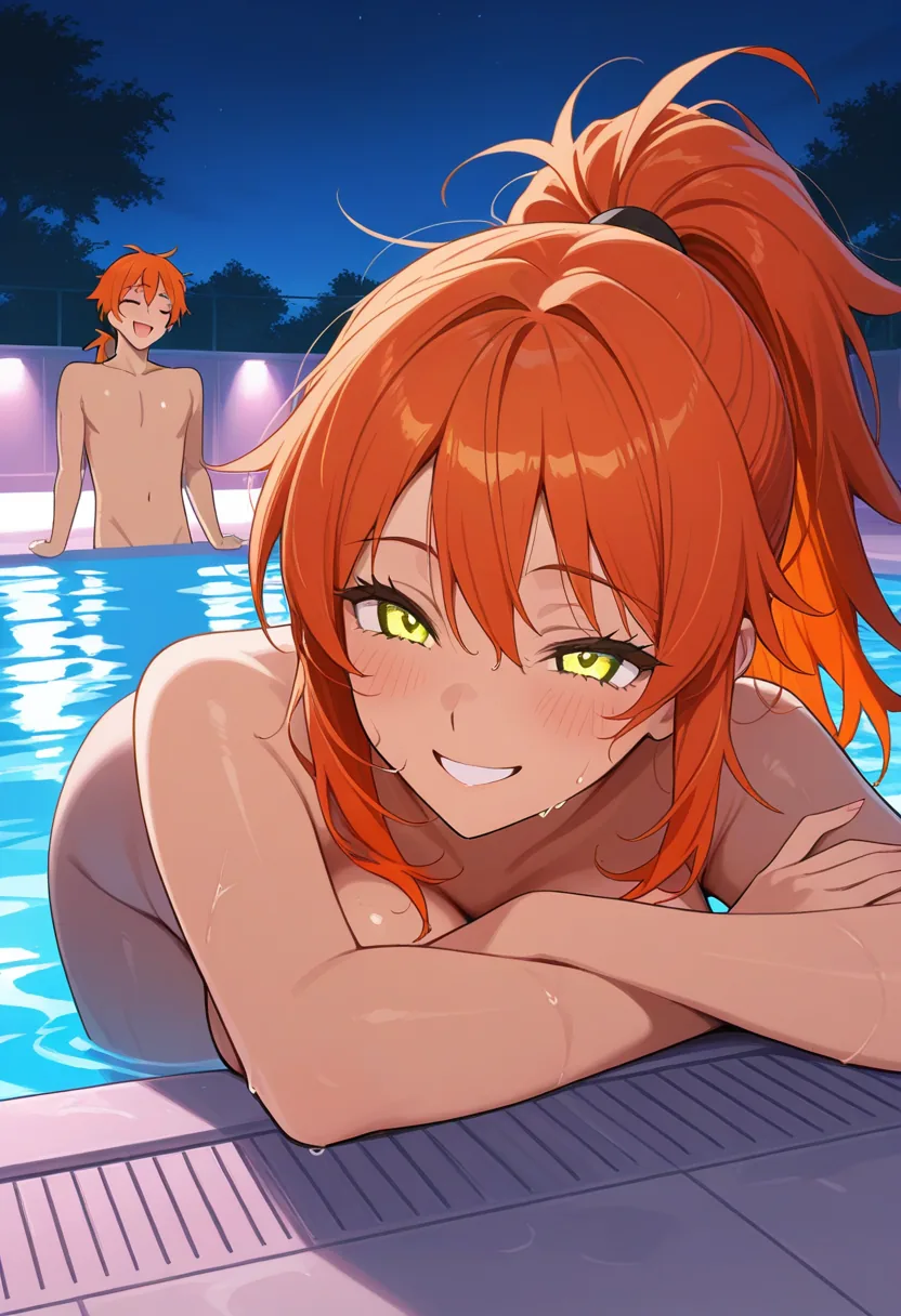 Story 80: At Pool Party — panel 7 — nova leaning on boy aftermath
