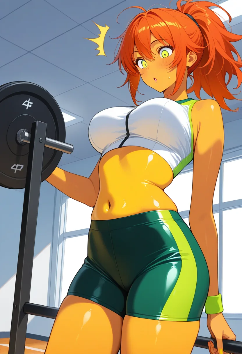 Story 81: Intense Workout — panel 2 — ripped shorts