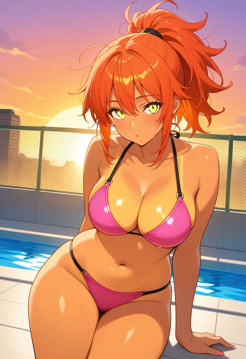 Story 82: Pool Party Fun — panel 3 — ducking away