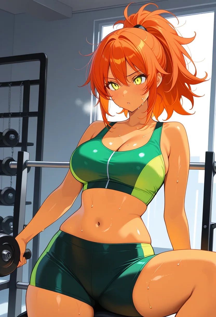 Story 87: Post Workout Sweat — panel 1 — post workout sweat