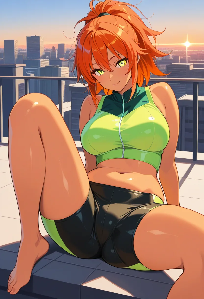 Story 91: Rooftop Day — panel 3 — rooftop barefoot