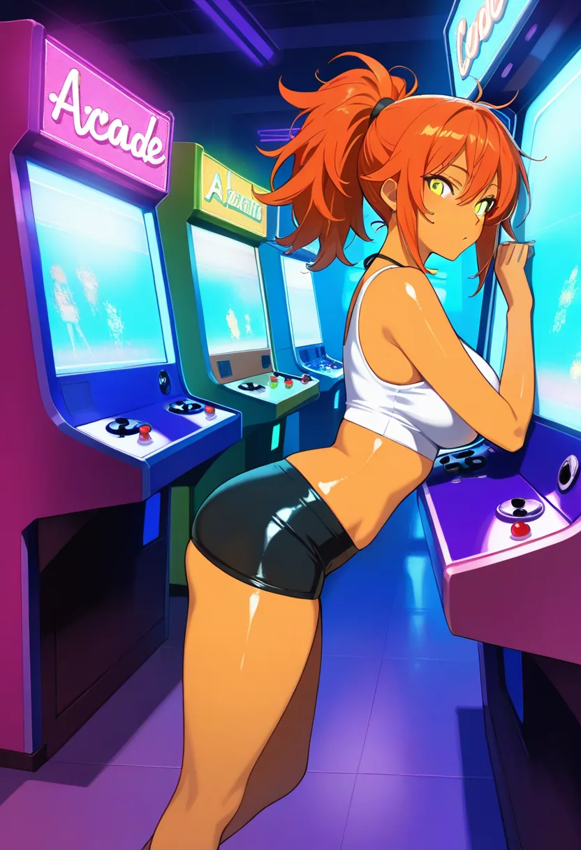 Story 93: Arcade Clothed — panel 2 — arcade private area