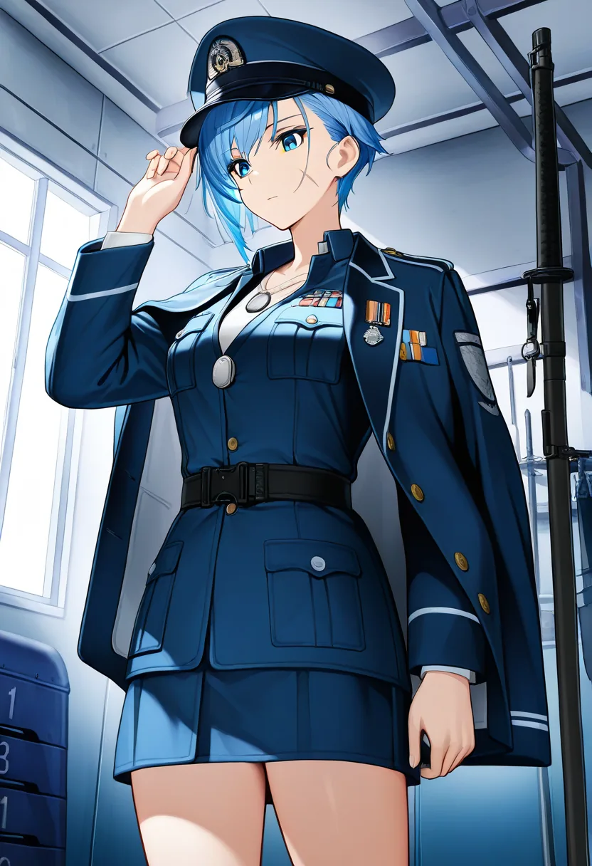 Story 2: Dress Uniform — panel 2 — cap removed