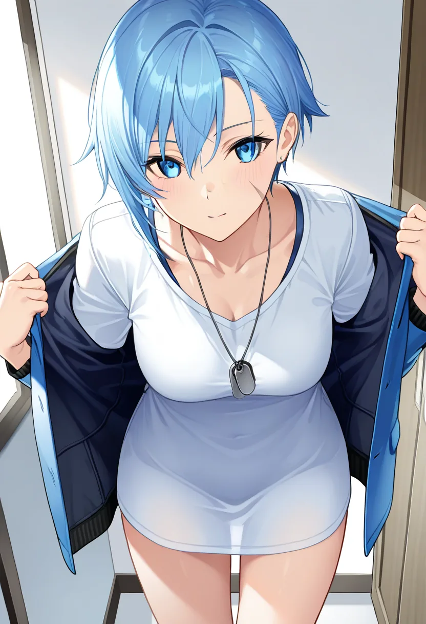 Story 2: Dress Uniform — panel 3 — jacket off