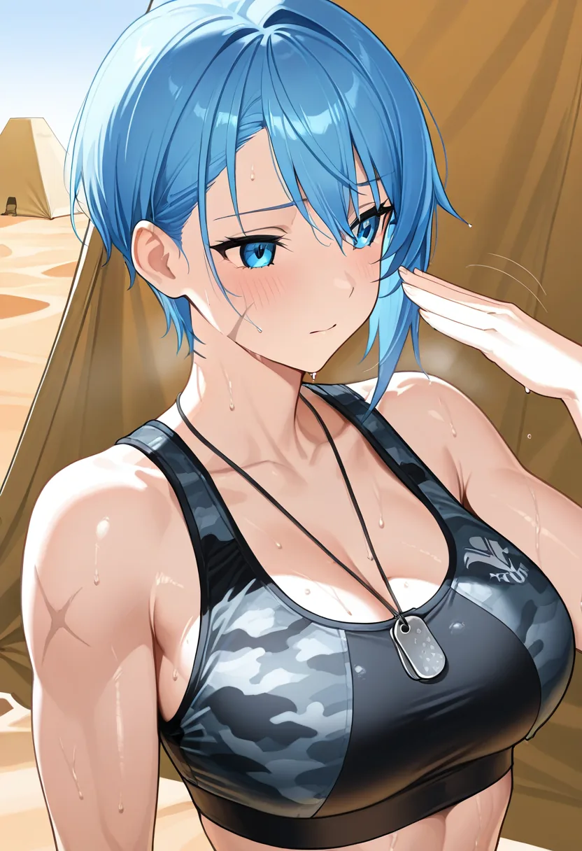 Story 5: Desert Patrol — panel 3 — shirt soaked