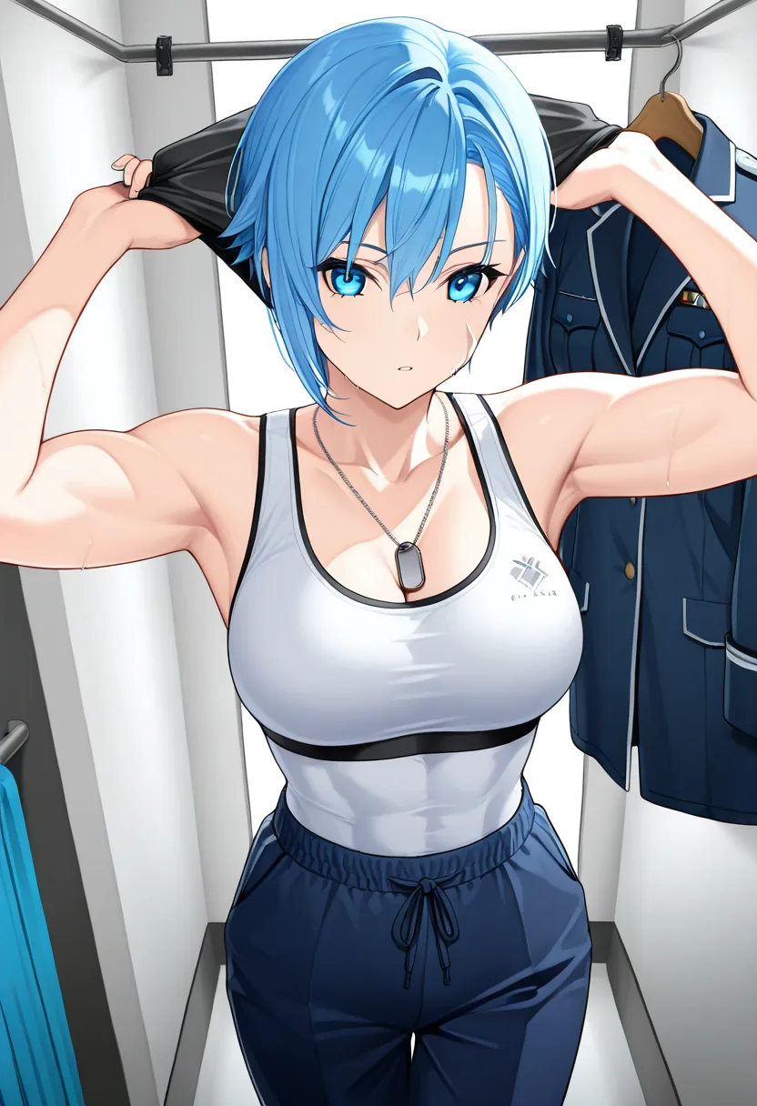 Story 9: Staring At Uniform — panel 2 — removing casual