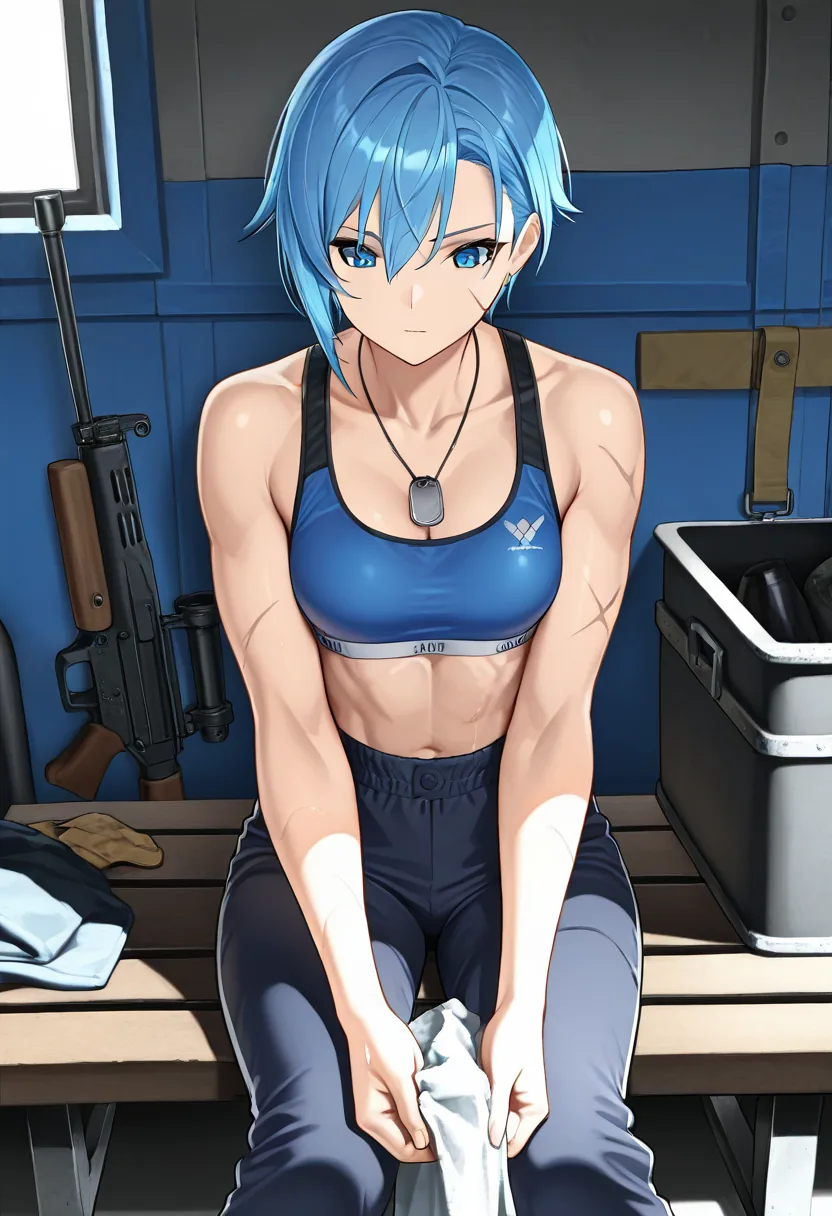 Story 11: Weapon Spread — panel 3 — shirt off working