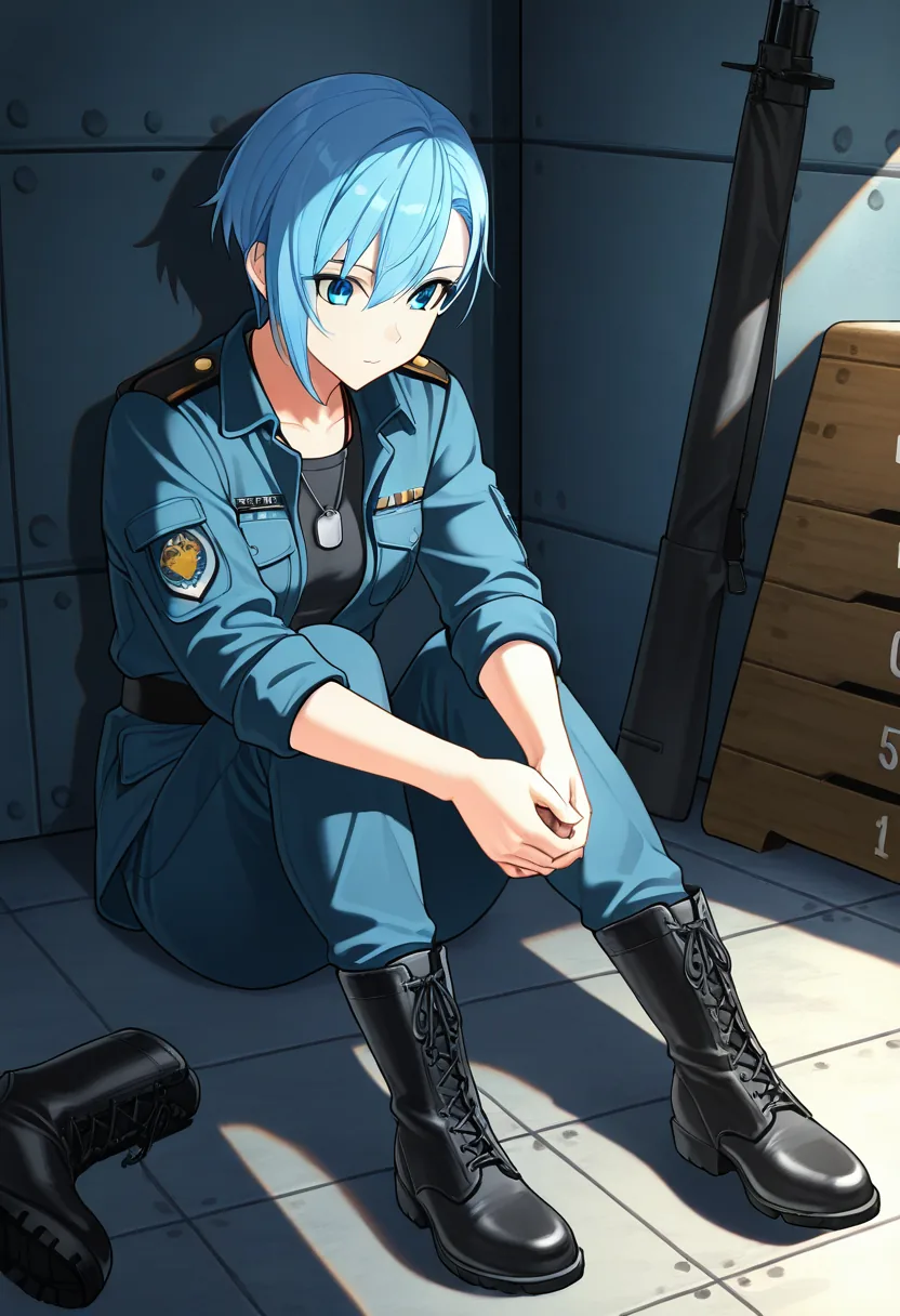Story 14: Door Lean — panel 4 — boots paired
