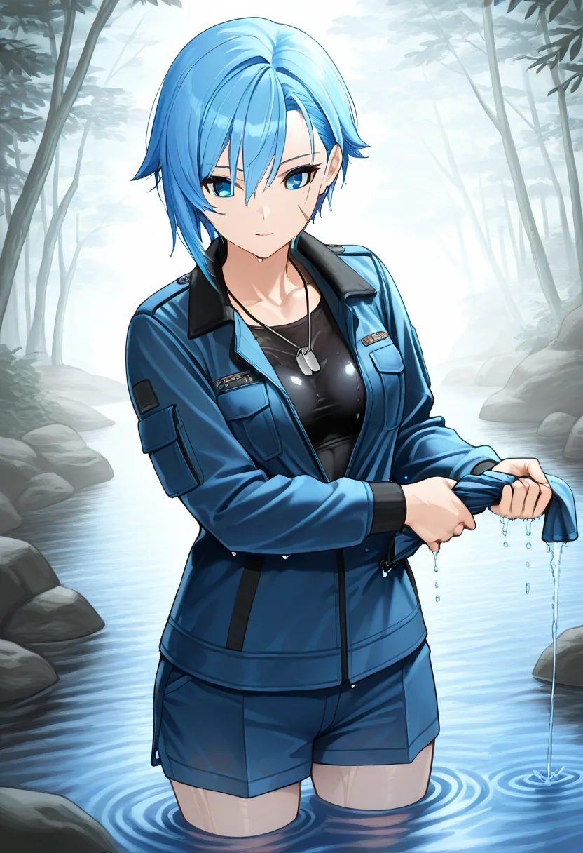 Story 15: Entering Rain — panel 2 — jacket peeling