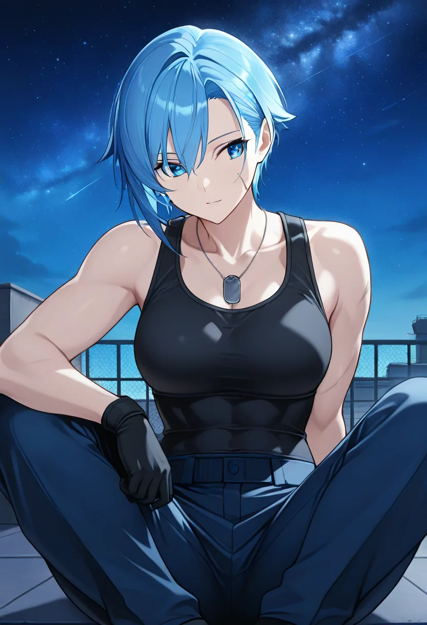 Story 16: Rooftop Setup — panel 5 — quiet moment
