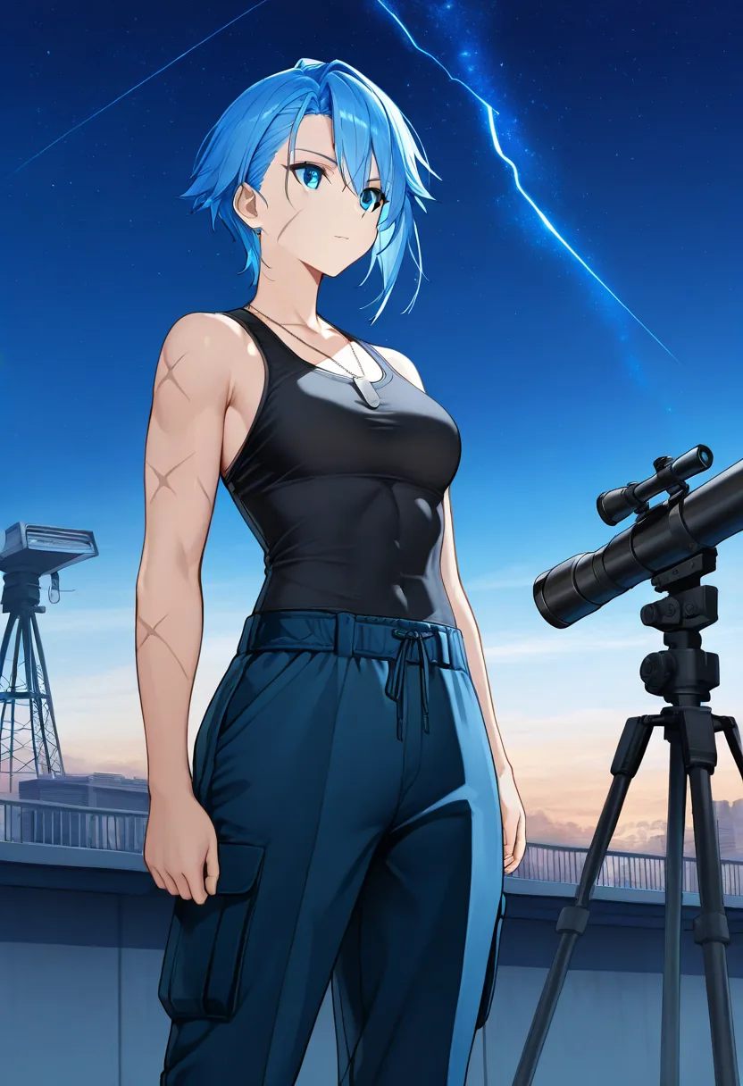 Story 16: Rooftop Setup — panel 6 — dawn approach