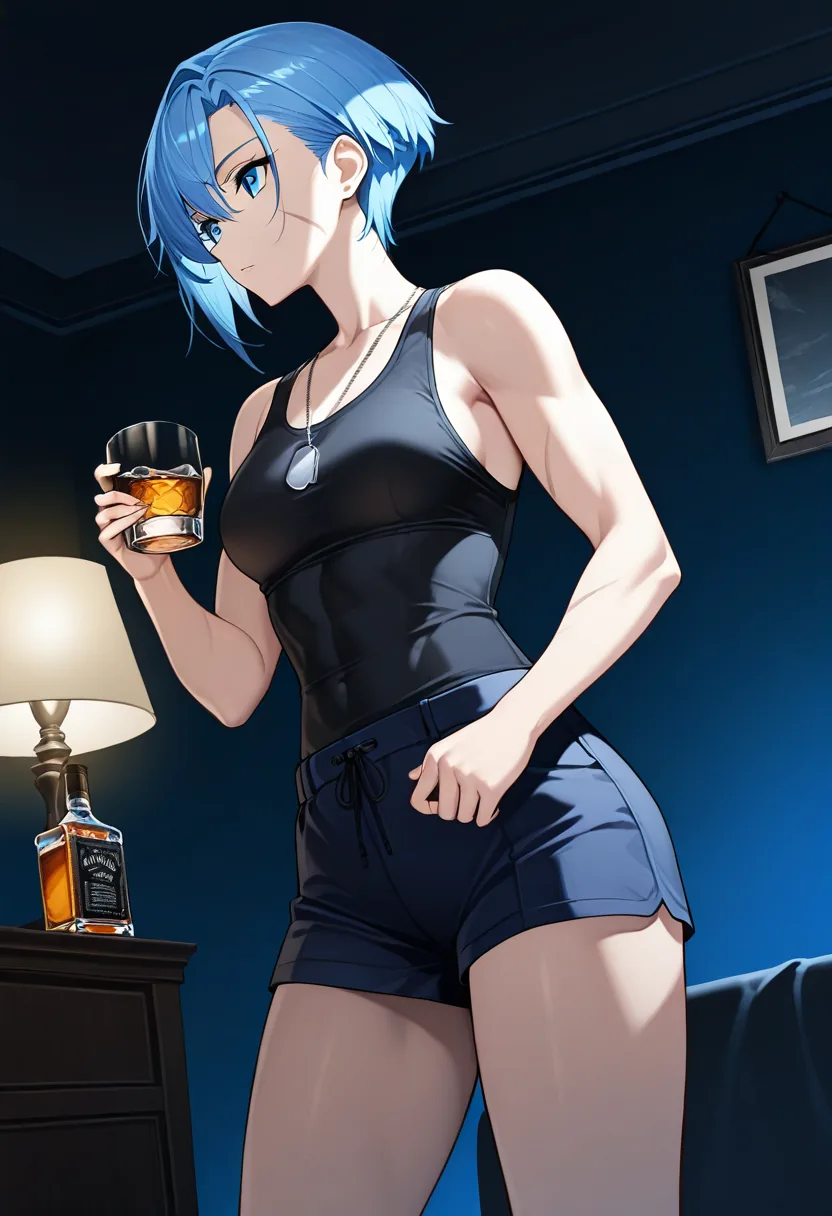 Story 17: Bottle Selection — panel 5 — empty glass