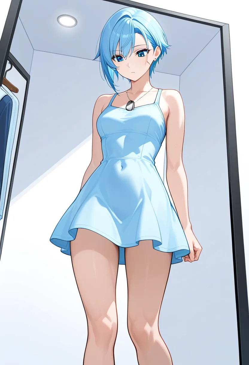 Story 31: Store Entrance — panel 3 — in fitting room