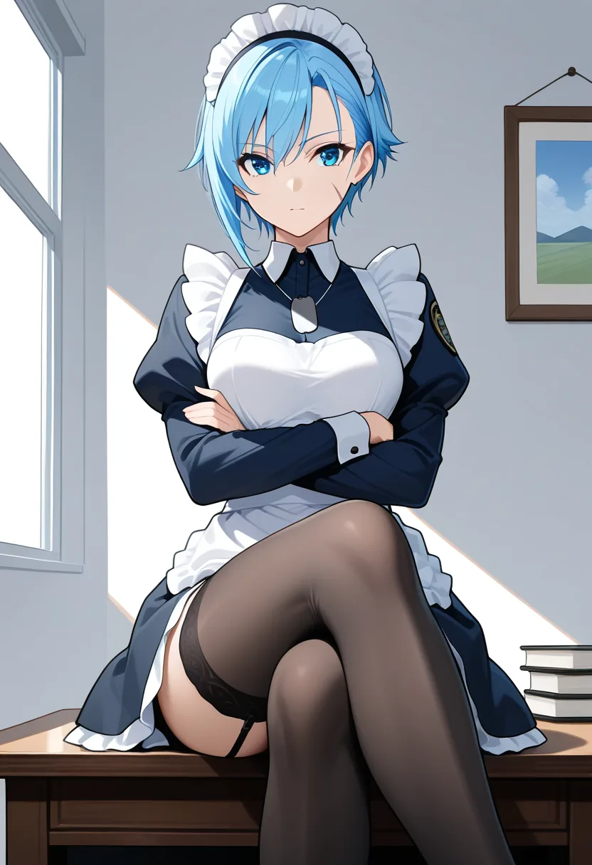 Story 35: Holding Outfit — panel 5 — sitting annoyed