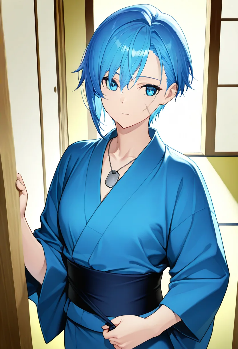 Story 39: Yukata Gift — panel 2 — being dressed