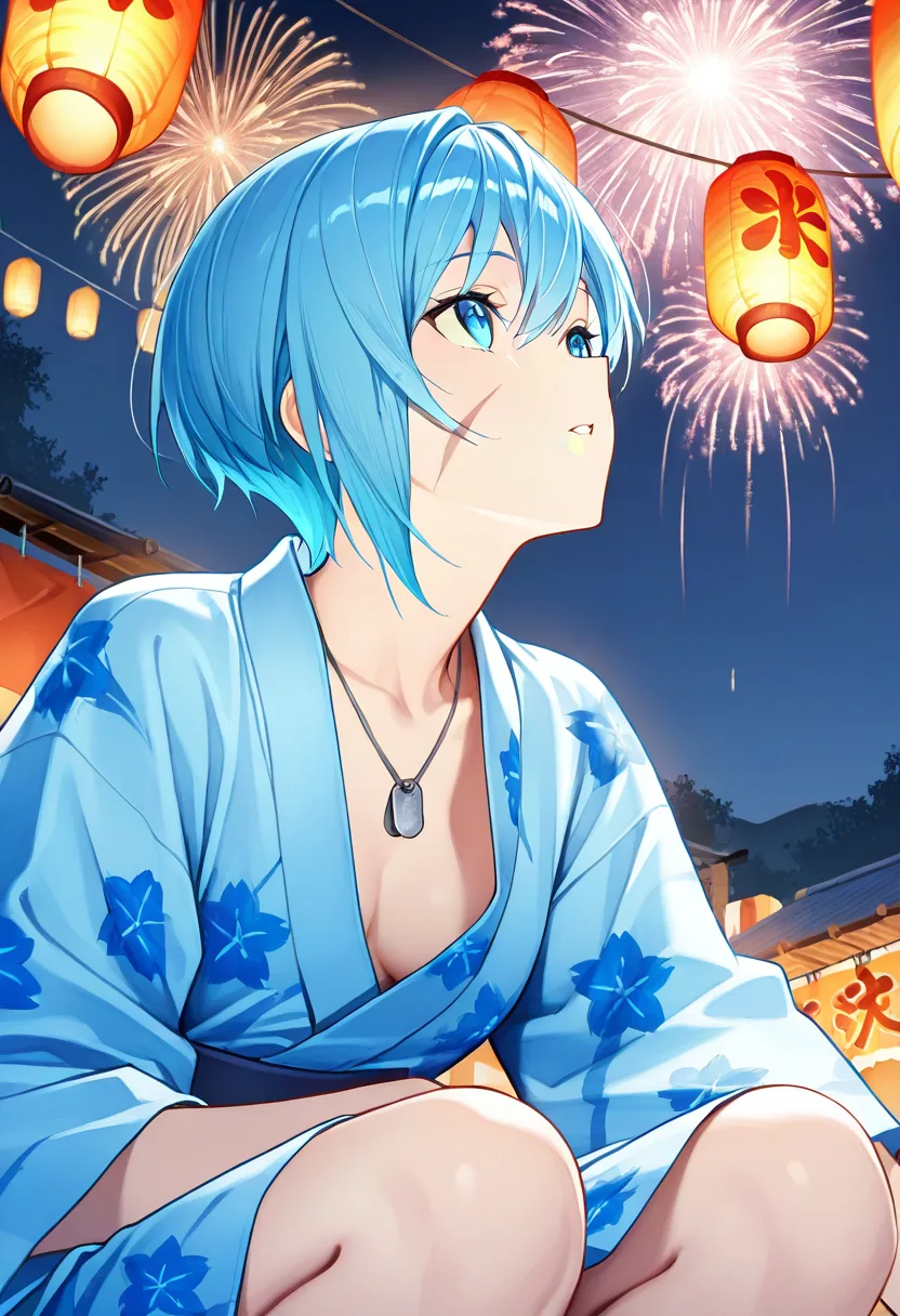 Story 39: Yukata Gift — panel 5 — fireworks