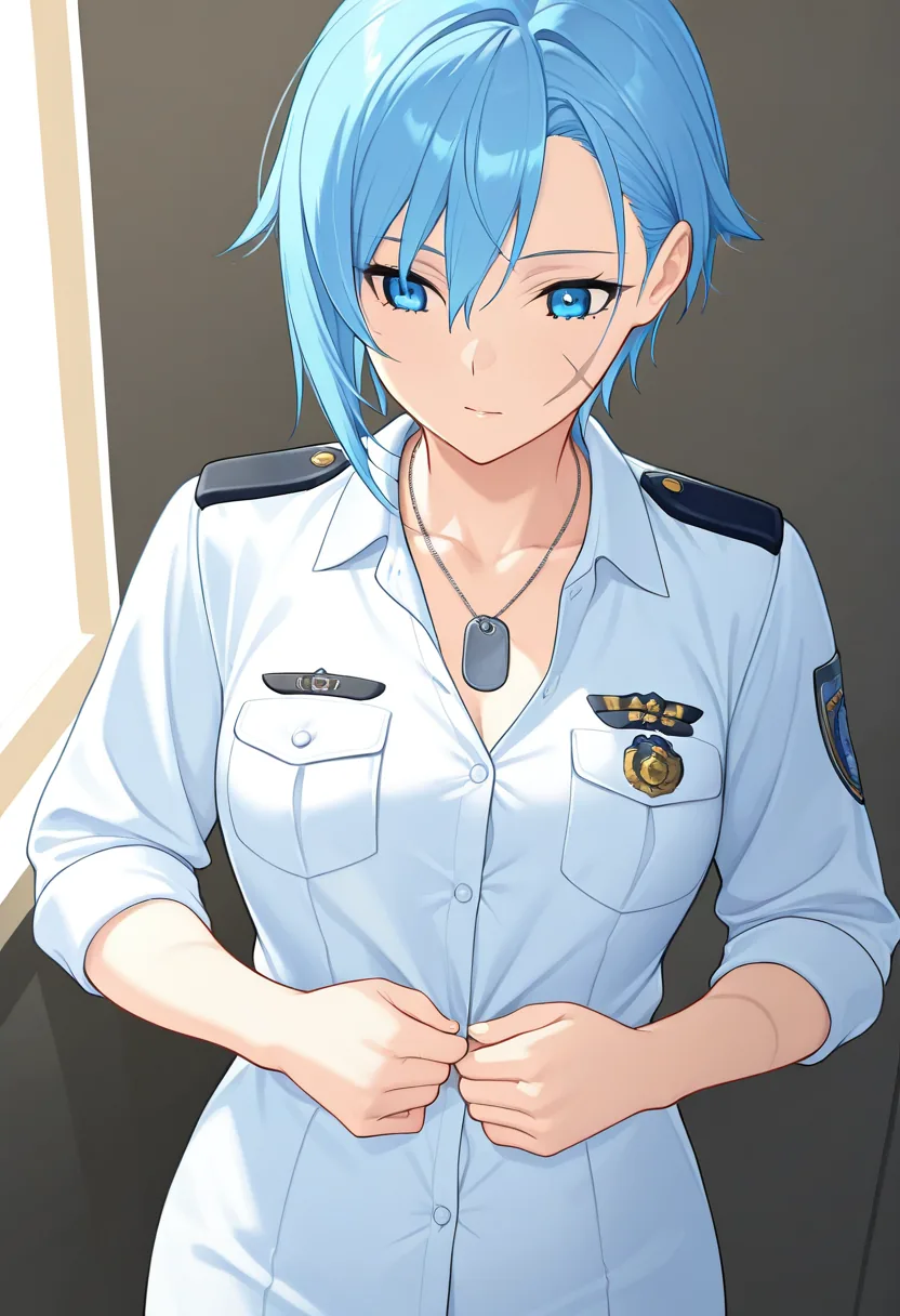 Story 43: Suit Laid Out — panel 2 — shirt buttons