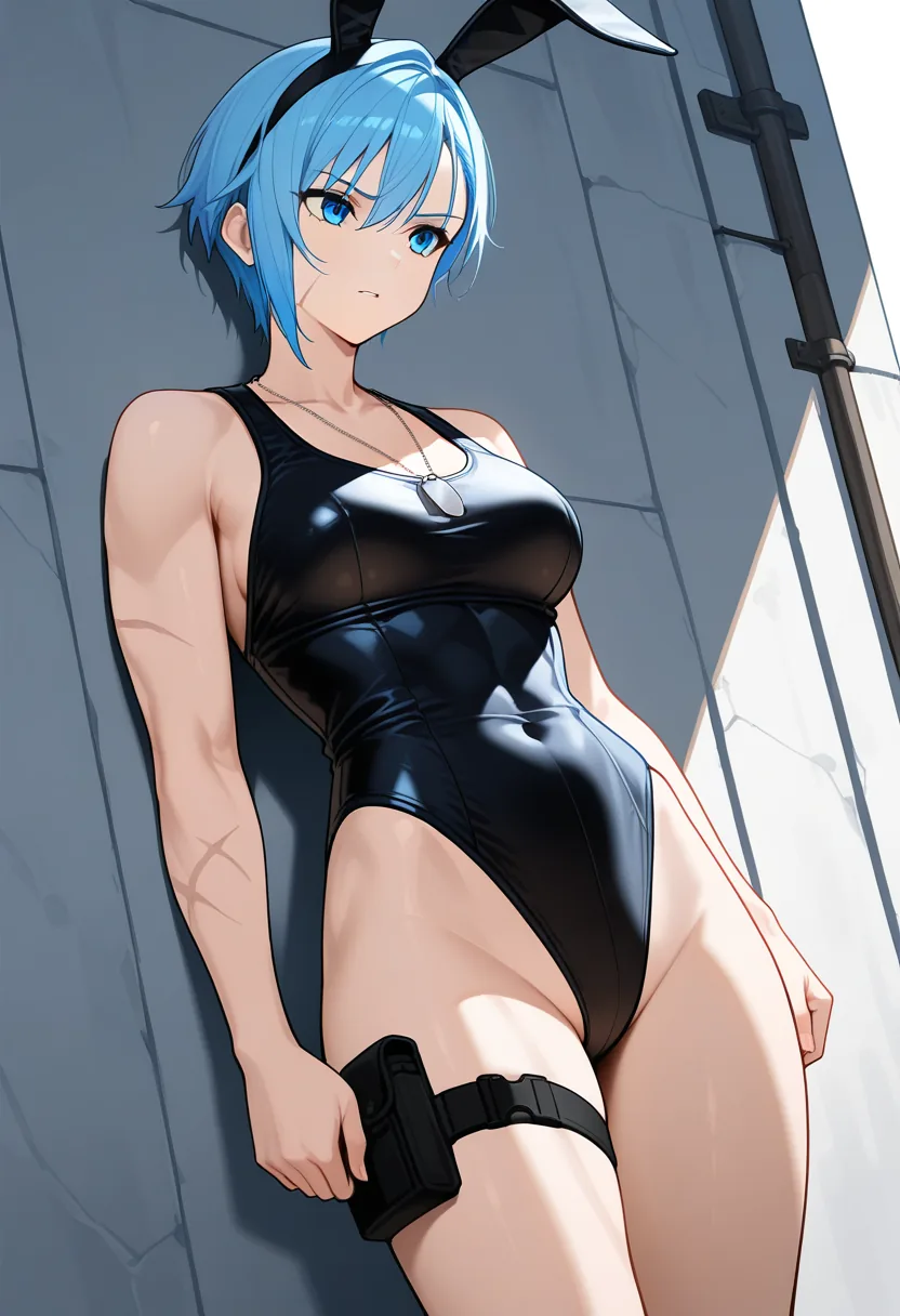 Story 46: Short Straw — panel 2 — bunny suit on