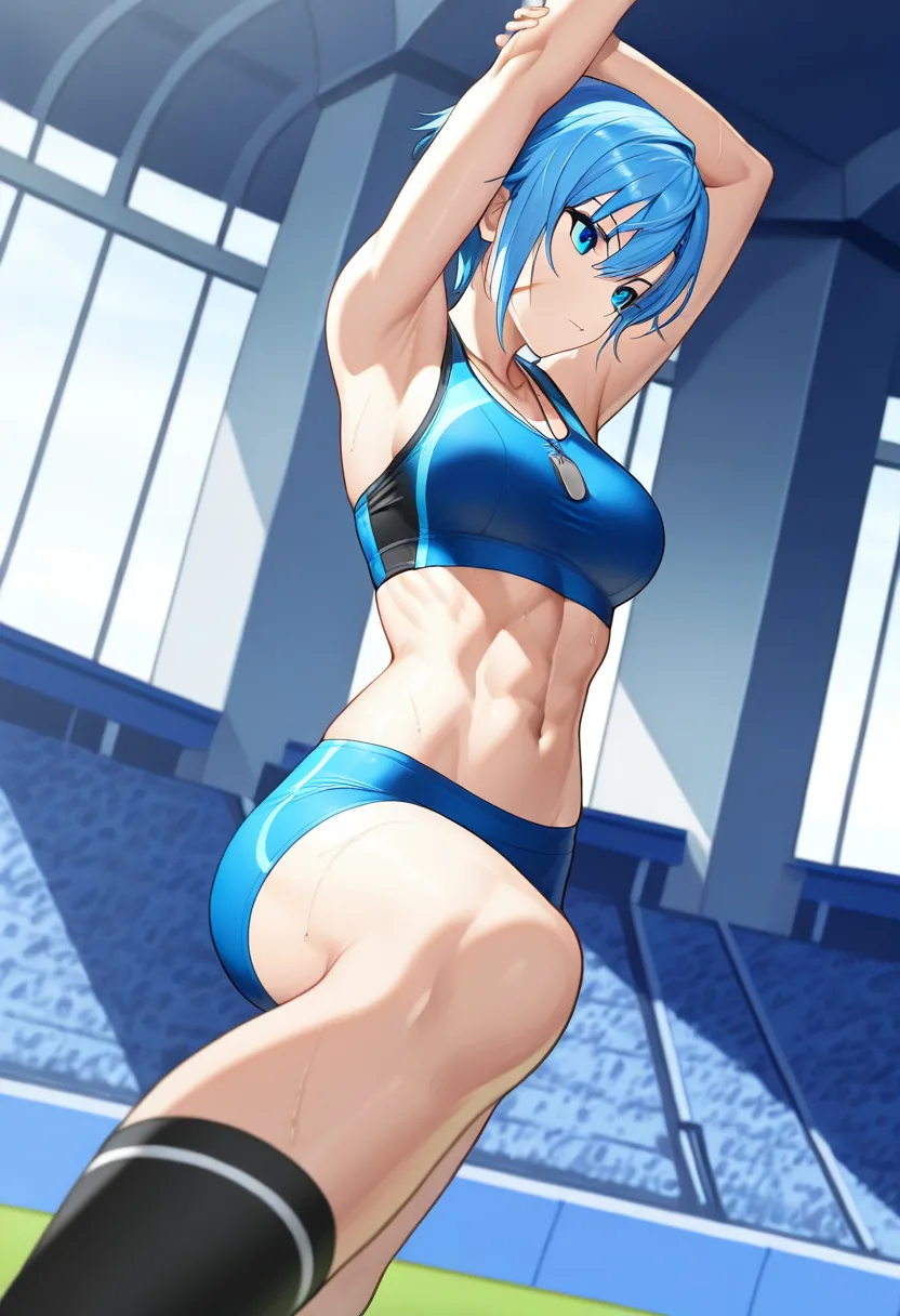Story 51: Competition Gear — panel 3 — warming up