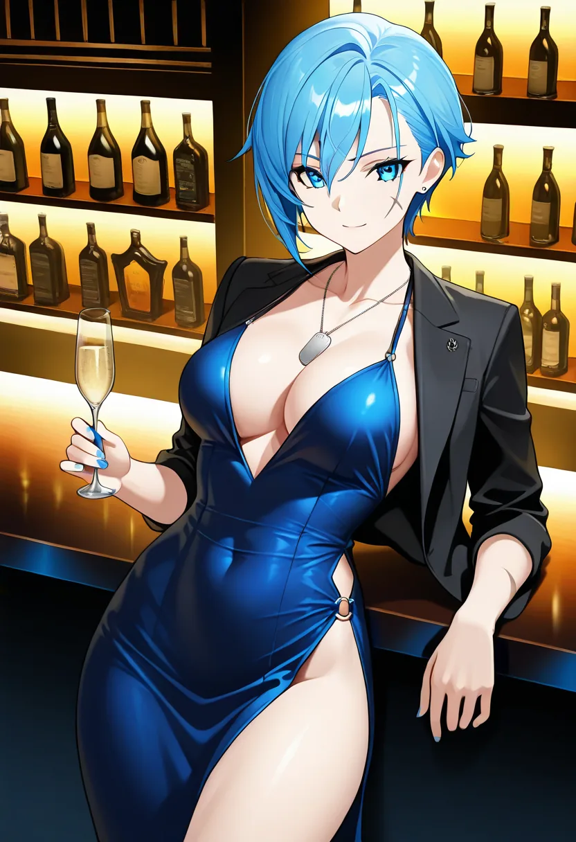 Story 52: Briefing Dress — panel 5 — bar lean