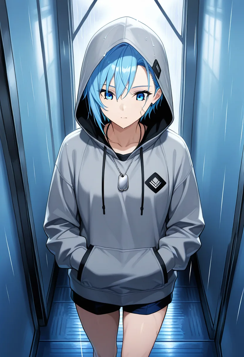 Story 53: Finding Hoodie — panel 3 — hood up walk