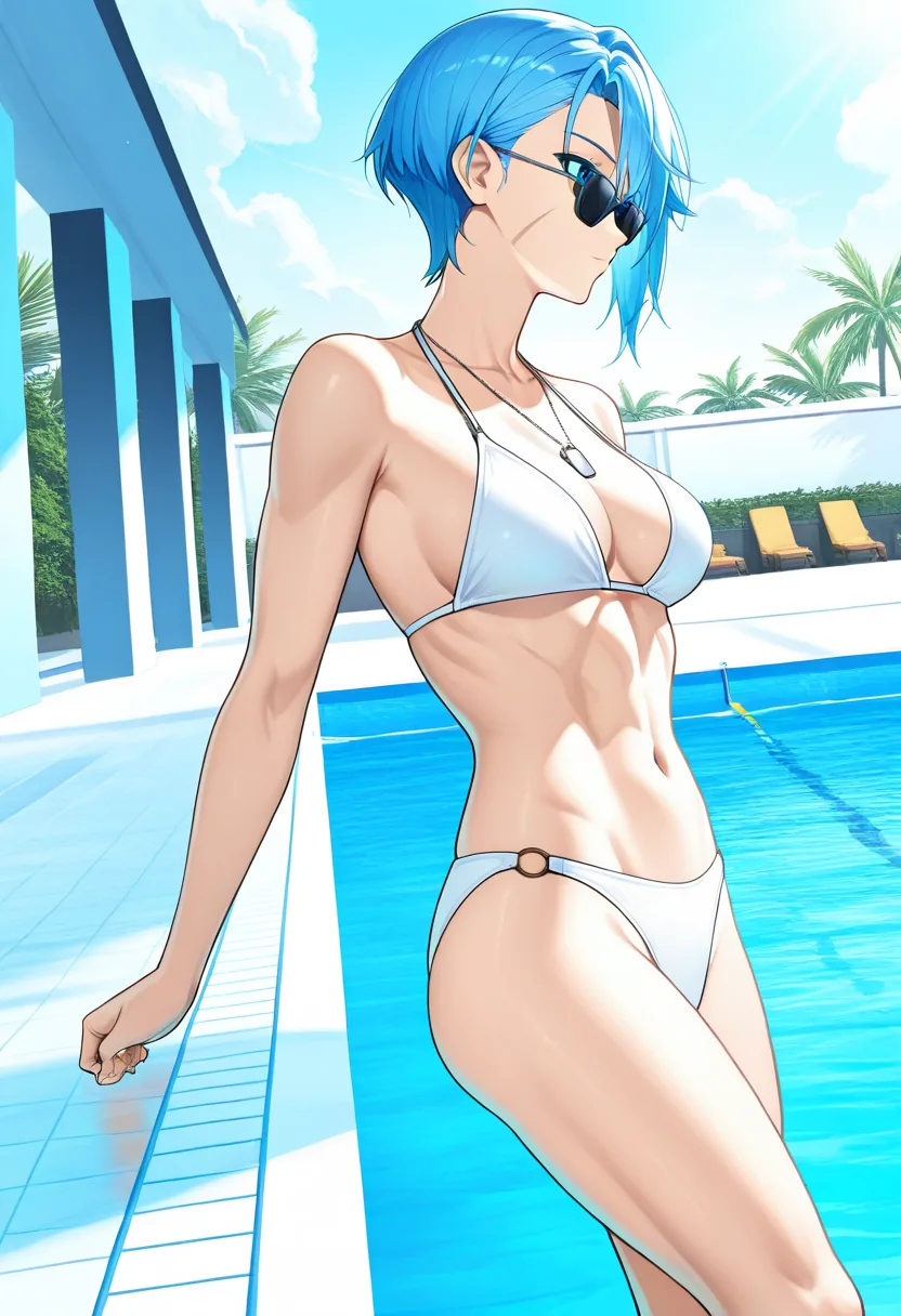 Story 54: Mission Brief — panel 3 — poolside walk
