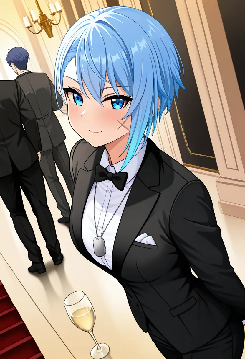 Story 55: Tuxedo Decision — panel 4 — at event