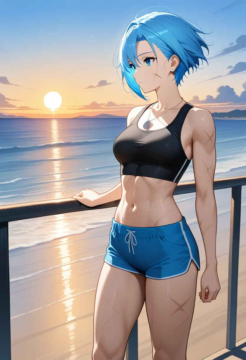 Story 56: Shop Selection — panel 6 — sunset crop