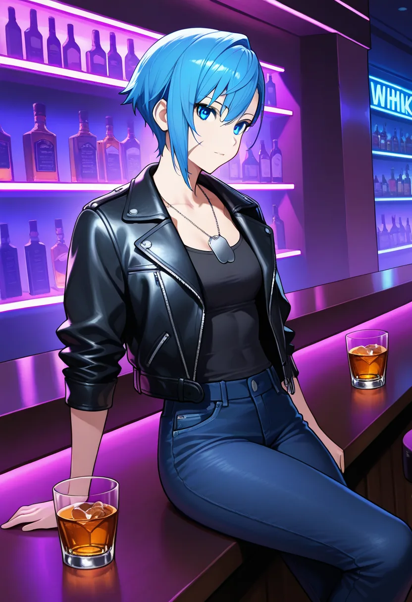 Story 58: Jacket Mirror — panel 3 — bar stool